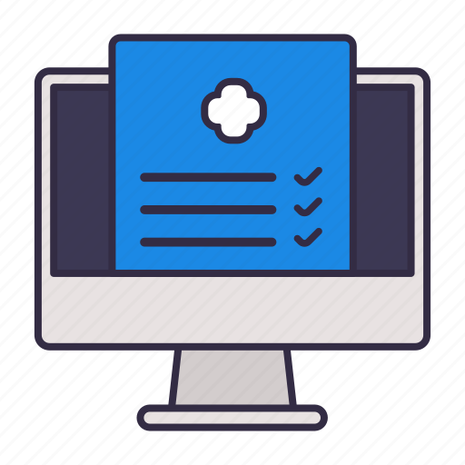 Certificate, computer, contract, document, hospital, medical, paper icon - Download on Iconfinder
