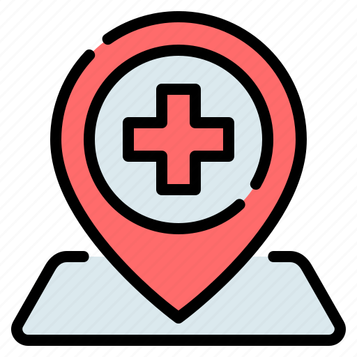 Clinic, hospital, location, medical, pin, place, placeholder icon - Download on Iconfinder