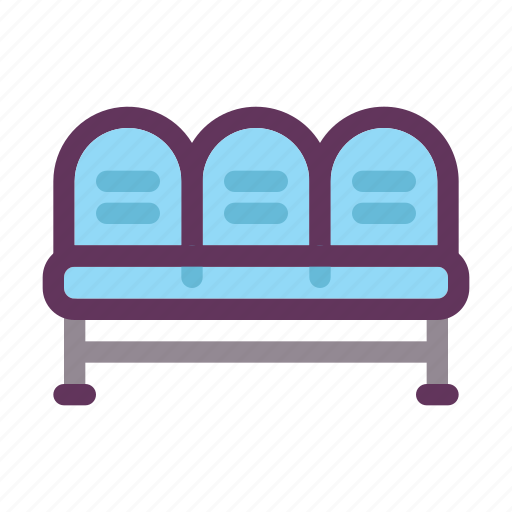 Chairs, healthy, hospital, medical, patient, seats, waiting room icon - Download on Iconfinder