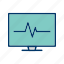 ecg monitor, heart beat, pulse rate 