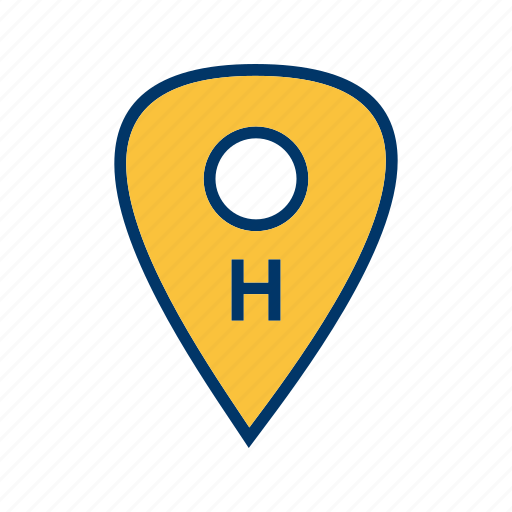 Hospital location, hospital pin, medical location icon - Download on Iconfinder