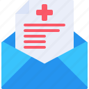 email, envelope, healthcare, mail, report