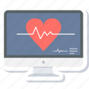 monitor, ecg, health, heart, line, pulse, report