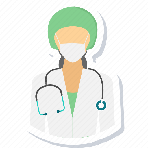 Surgeon, doctor, female, lady, physician, practitioner icon - Download on Iconfinder
