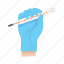 thermometer, doctor, flat, icon, healthcare, health, medical, equipment, hand 