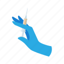 prick, flat, icon, medical, equipment, doctor, hand, healthcare, gloves