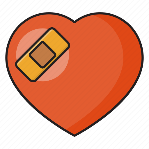 Bandage, heart, medical, pain, plaster icon - Download on Iconfinder
