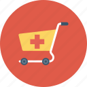 cart, medical, medical cart, pharmacy supplies icon