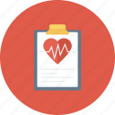 heart health, heart monitor report, medical, medical report icon