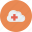 cloud, data, health, healthcare, hospital, medical, storage icon 