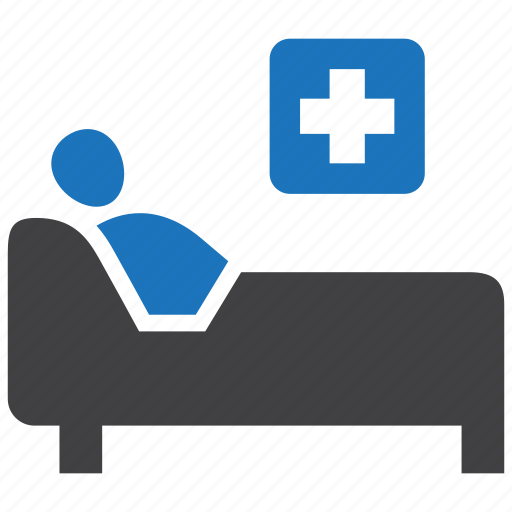 Hospital bed, patient, reanimation room, room icon - Download on Iconfinder
