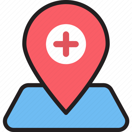 Clinic, clinic location, doctor, hospital, hospital location, hospital pin, medicine icon - Download on Iconfinder
