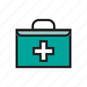 box, first aid kit, hospital, hurt, medical, medicine