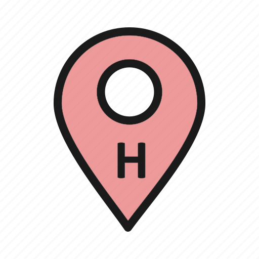 Hospital, location, map, medical, pin icon - Download on Iconfinder