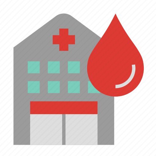 Blood, donation, clinic, hospital, building, medical, charity icon - Download on Iconfinder