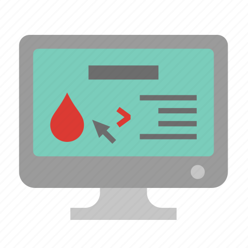 Blood, computer, report, medical, record, healthcare, monitor icon - Download on Iconfinder