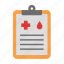blood, donation, data, healthcare, medical, report, lab, result, notepad 