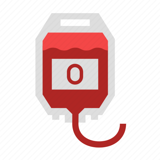 Blood, donation, transfusion, bag, charity, o, type icon - Download on Iconfinder