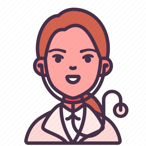 Avatar, doctor, female, lady, medical, stethoscope, treatment icon - Download on Iconfinder