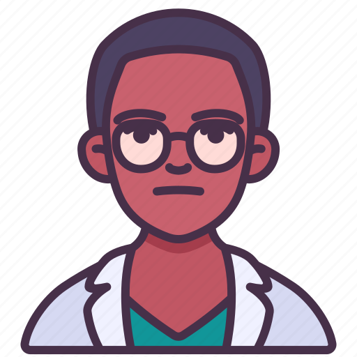 African american, doctor, glasses, hospital, man, medical, nurse icon - Download on Iconfinder