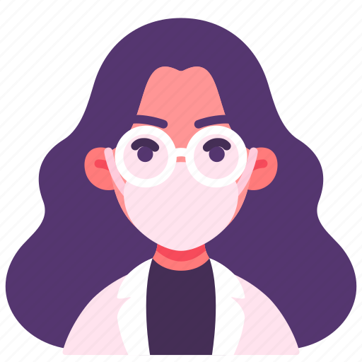 Avatar, doctor, female, glasses, mask, medical, woman icon - Download on Iconfinder