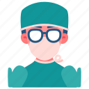 avatar, doctor, glasses, male, man, medical, surgeon