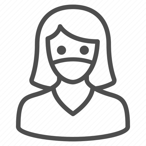 Face mask, girl, surgical mask, woman icon - Download on Iconfinder