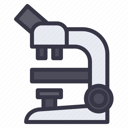 Health, supplies, microscope, instrument, science, optical, look icon - Download on Iconfinder