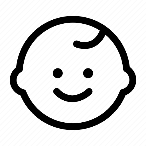 Baby, emoji, emoticon, emotion, face, smile, smiley icon - Download on Iconfinder