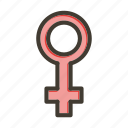 female symbol, gender, girl, women, sign
