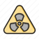 radiation zone, caution, dangerous, warning sign, alert