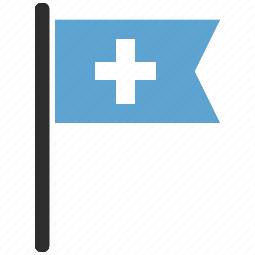 Cross, flag, medical, pole icon - Download on Iconfinder