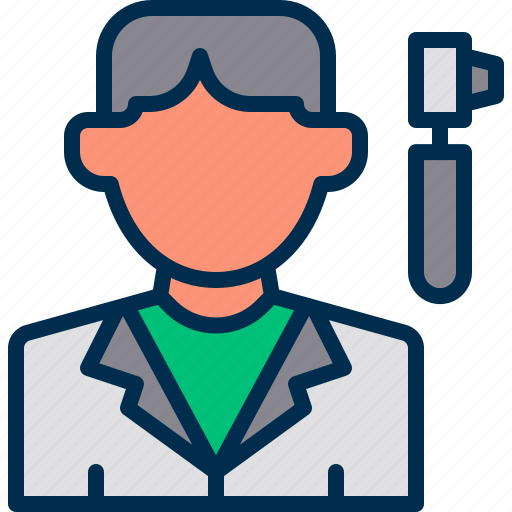 Audiologist, avatar, diagnosis, doctor, ear, otoscope, people icon - Download on Iconfinder