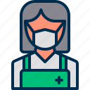 avatar, doctor, mask, people, physician, surgeon, woman