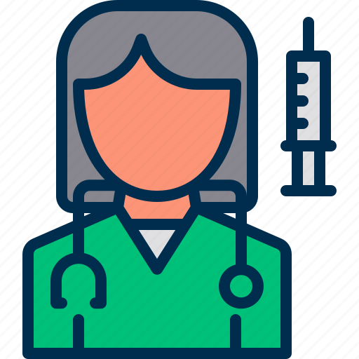 Avatar, injection, medical, nurse, people, staff, sthethoscope icon - Download on Iconfinder
