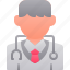 avatar, doctor, male, medical, people, sthethoscope, suit 