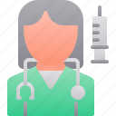 avatar, injection, medical, nurse, people, staff, sthethoscope