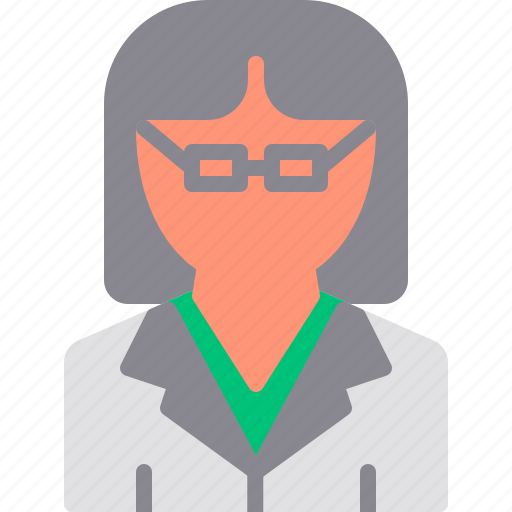 Avatar, doctor, female, glass, healthcare, people, physician icon - Download on Iconfinder