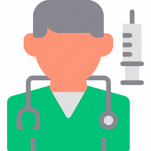 Avatar, doctor, injection, male, medical, people, sthethoscope icon - Download on Iconfinder