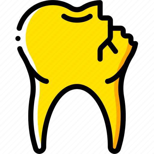 Clean, cracked, dentist, hygiene, medical, tooth icon - Download on Iconfinder