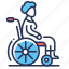 disabled person, elderly woman, patient, wheelchair 