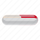 capsule, cartoon, illustration, pill, red, val92, vector