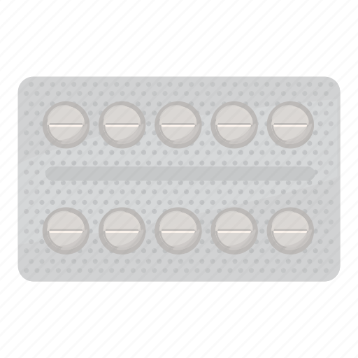 Blister, cartoon, illustration, pack, pill, val92, vector icon - Download on Iconfinder