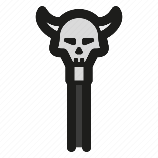 Game, magician, rpg, skull, staff icon - Download on Iconfinder