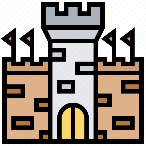 Castle, defense, fortress, stonewall, tower icon - Download on Iconfinder