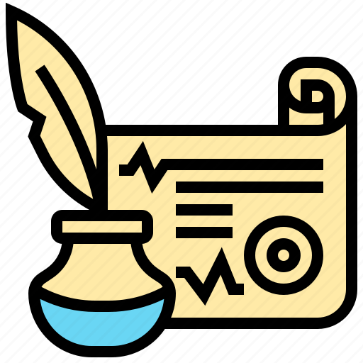 Ink, message, note, quill, scroll icon - Download on Iconfinder