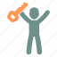 success, business, key, idea, win, winner, triumph, victory, full 