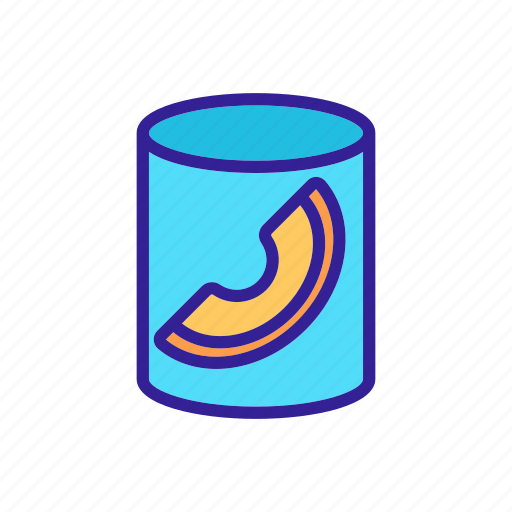 Can, canned, container, fruit, melon, organic, sliced icon - Download on Iconfinder