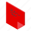 red, sticky, isometric 