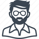 avatar, glasses, man, user